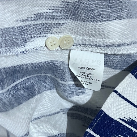 J.CREW Blue Patterned Oxford Button-Down Shirt M - Picture 10 of 10